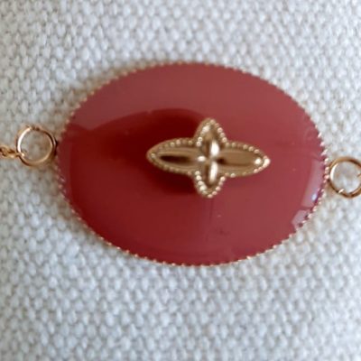 Bracelet Starfish ovale bois de rose