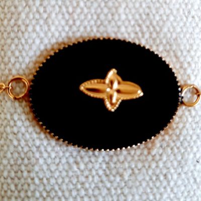 Bracelet Starfish ovale noir