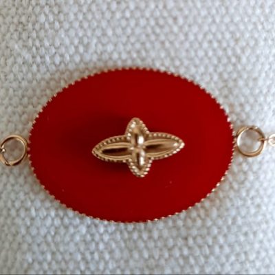 Bracelet Starfish ovale rouge